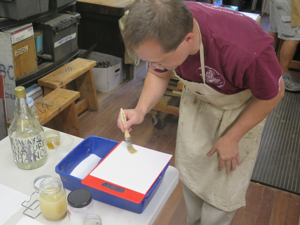 The Barn on White Run Historic Finishing Making Sandpaper