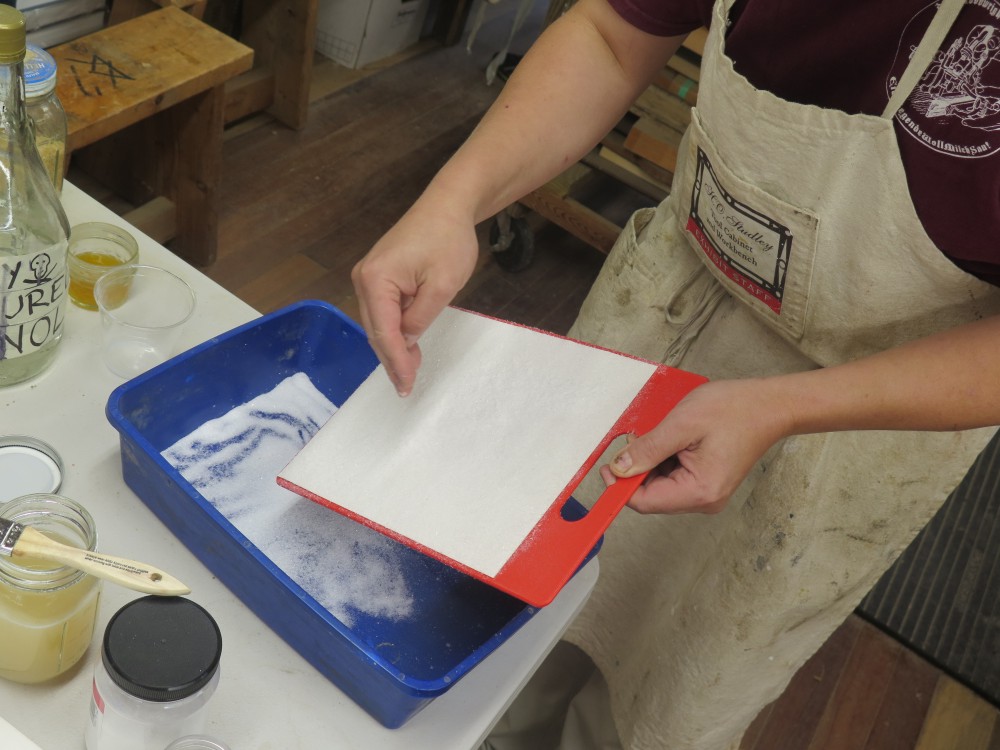 The Barn on White Run Historic Finishing Making Sandpaper